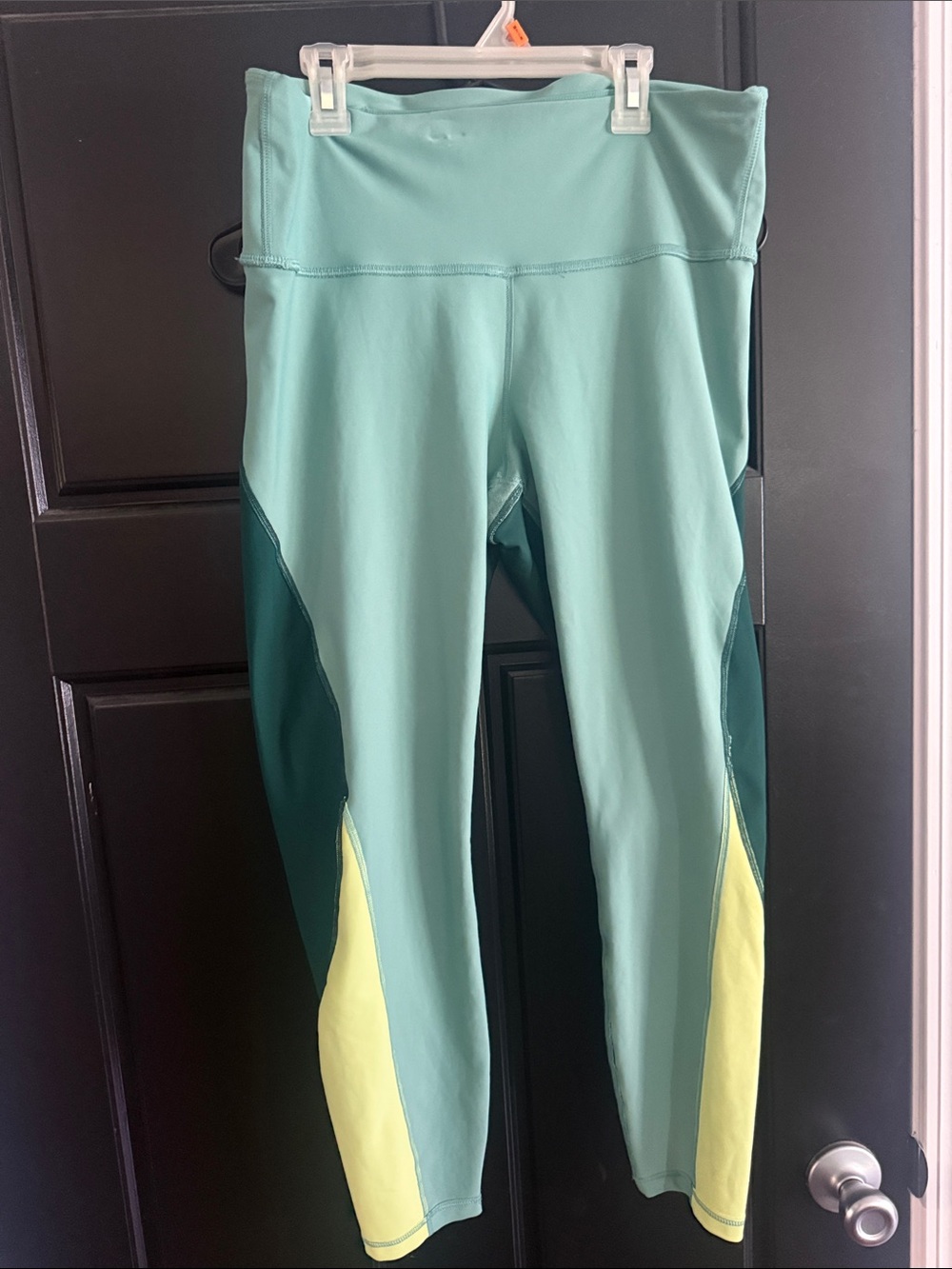 Old Navy Mint and Teal High-Rise Leggings